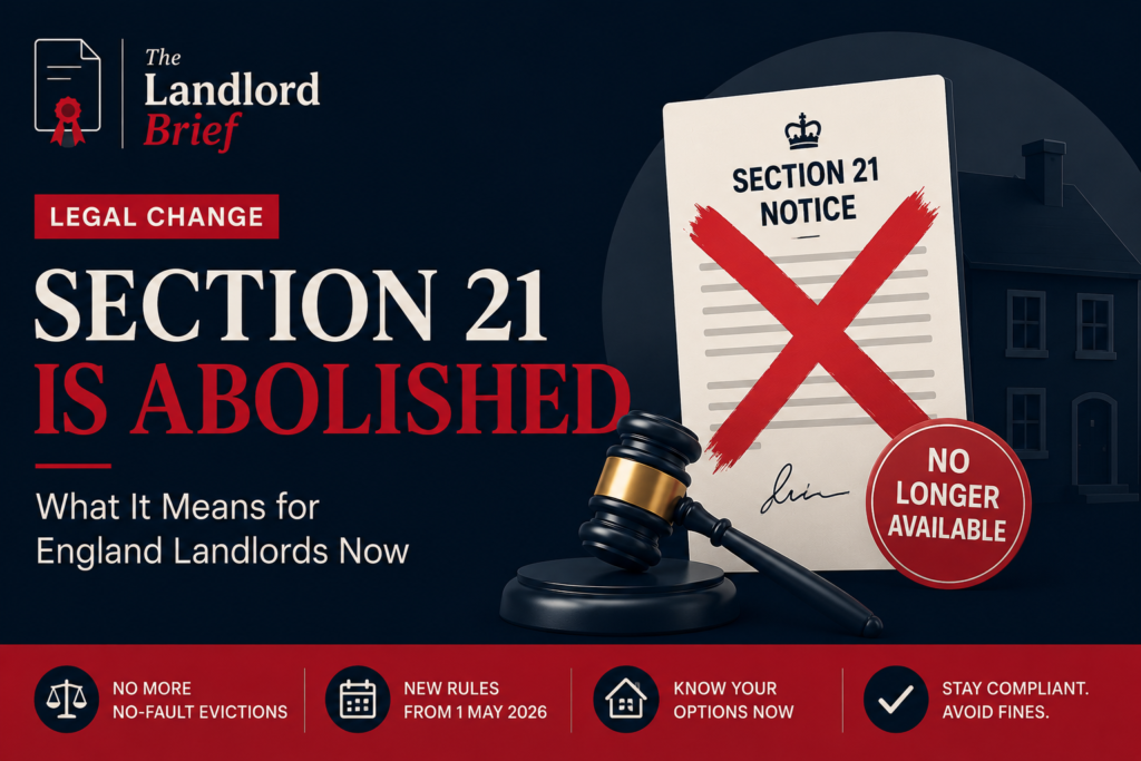 Section 21 is abolished - what it means for England landlords now - The Landlord Brief