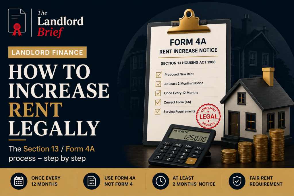 How to increase rent legally - the Section 13 Form 4A process step by step - The Landlord Brief