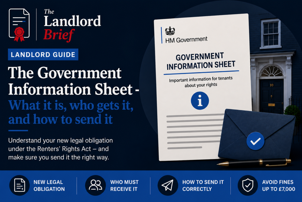 The government information sheet - what it is who gets it and how to send it - The Landlord Brief